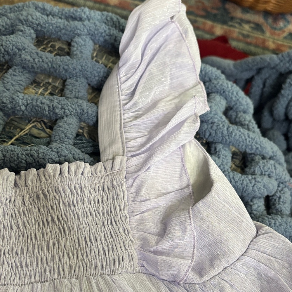 Lilac Ruffle Sleeve Top - Picture 3 of 4